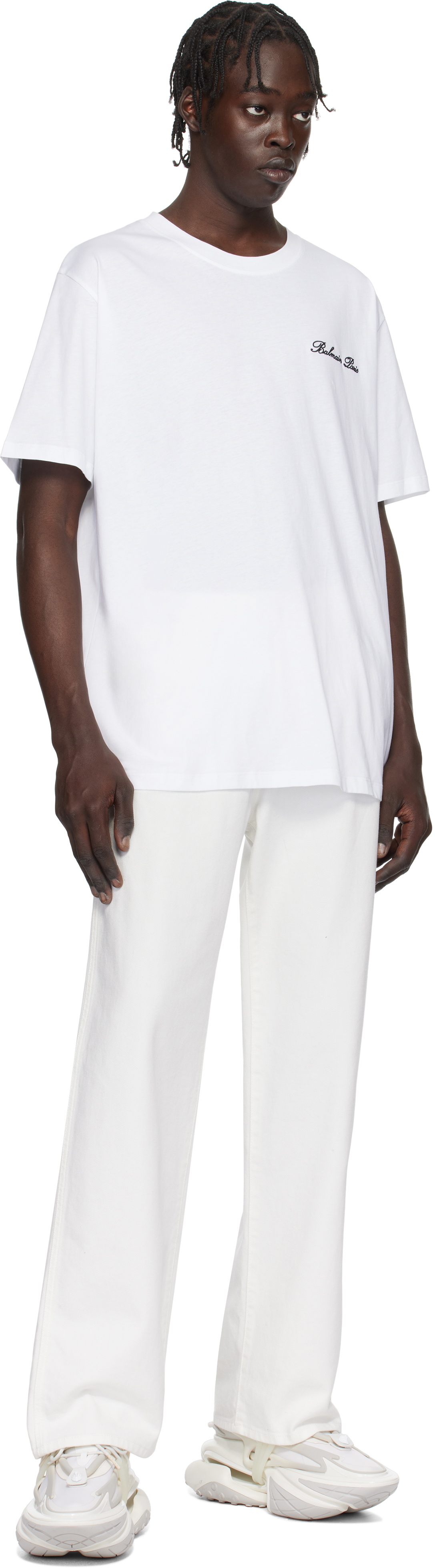 Tシャツ・カットソー BALMAIN BALMAIN SIGNATURE EMB T.SHIRT.BULKY FIT Balmain signature embroidery t-shirt bulky fit | CH1EG010BC68EAB