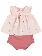 PETIT BATEAU Printed Cotton Shirt & Diaper Cover