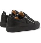 Giuseppe Zanotti - Logo-Flocked Leather Sneakers - Men - Black