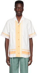 King & Tuckfield White Cotton Short Sleeve Shirt