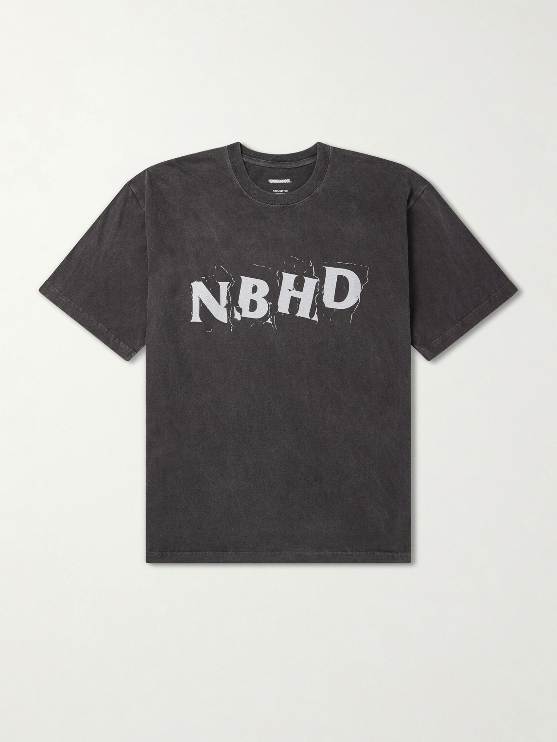 Neighborhood - Logo-Printed Cotton-Jersey T-Shirt - Gray