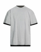 Jil Sander Mens T-shirt in Grey