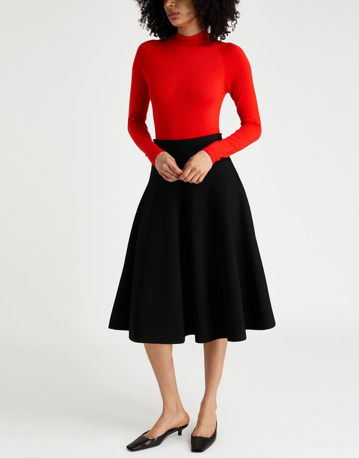 The Row Womens Turtleneck in Tomato red