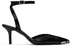 Juun.J Black Strap Stiletto Heels