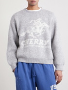 Cherry Los Angeles - Won The West Jacquard-Knit Alpaca-Blend Sweater - Gray