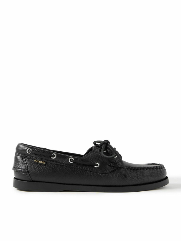 Photo: G.H. BASS - Jetty II Full-Grain Leather Boat Shoes - Black