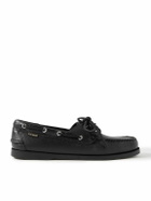 G.H. BASS - Jetty II Full-Grain Leather Boat Shoes - Black