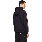 Moncler Navy Stripe Logo Hoodie