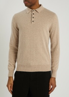 Allude Cashmere Polo Jumper Beige