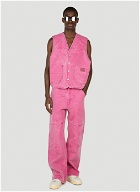 Acne Studios - Face Patch Sleeveless Vest in Pink