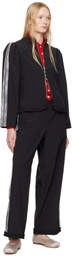 Sandy Liang Black Anja Track Pants