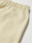 FEAR OF GOD ESSENTIALS - Straight-Leg Logo-Flocked Cotton-Blend Jersey Sweatpants - Neutrals