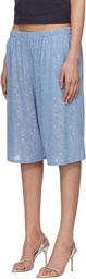 Conner Ives SSENSE Exclusive Blue Lace Basketball Shorts
