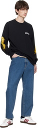 WACKO MARIA Black Washed Crew Neck Longsleeve T-shirt