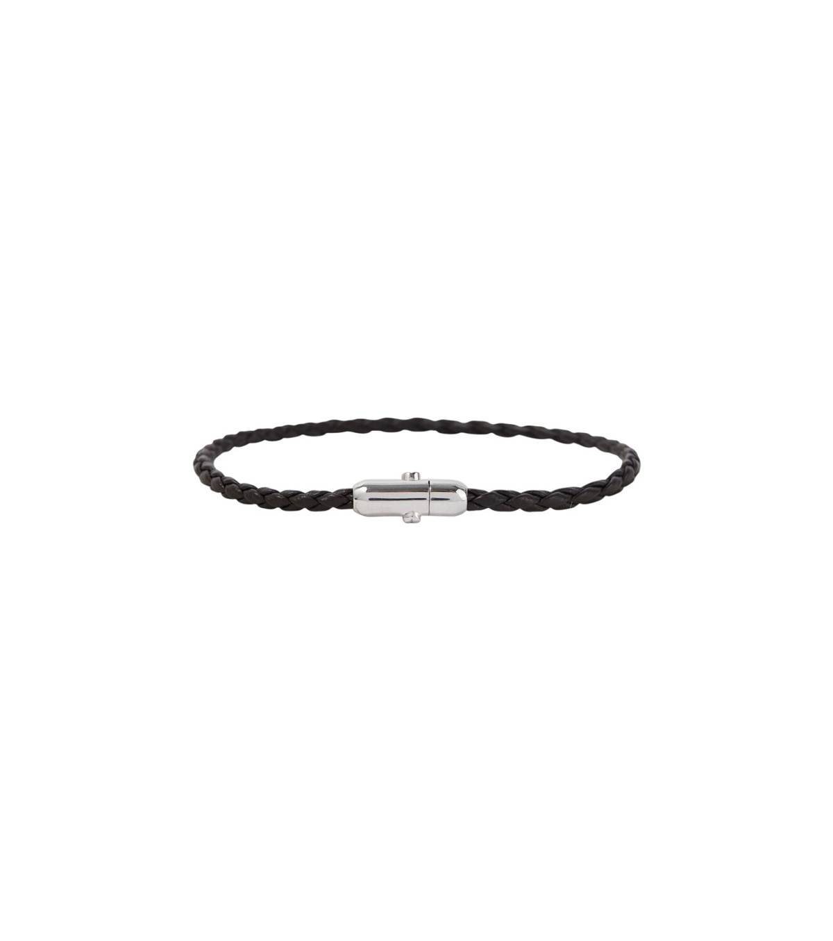 Bottega Veneta Black Intrecciato Skinny Double Wrap Bracelet