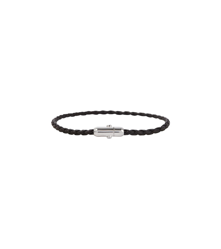Photo: Bottega Veneta Braided leather and sterling silver bracelet