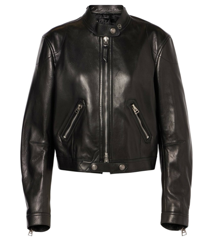 Photo: Tom Ford Cropped leather biker jacket
