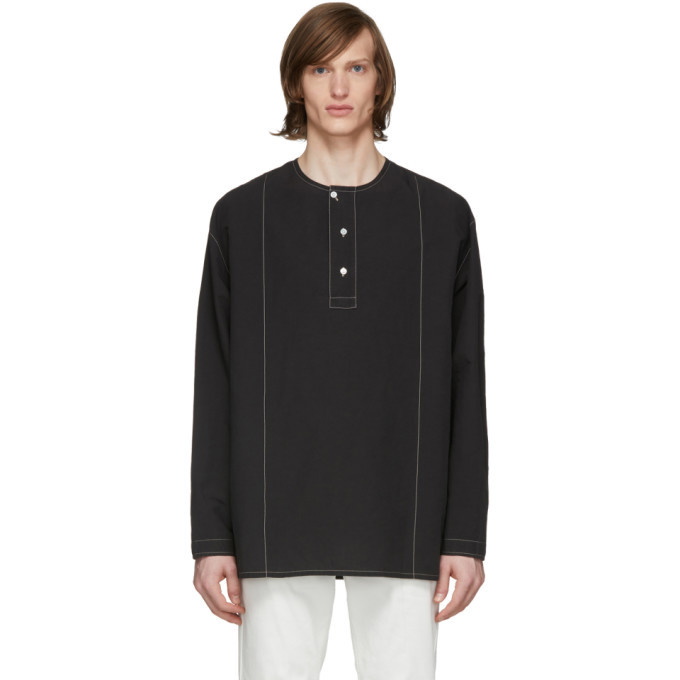 Photo: Lemaire Black Long Sleeve Henley