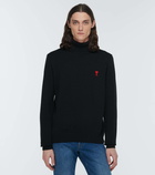 Ami Paris Ami de Cœur turtleneck wool sweater