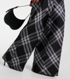 Burberry Checked wool wide-leg pants