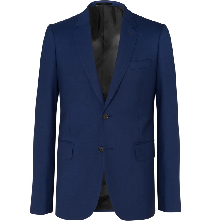 Photo: Paul Smith - Navy Soho Slim-Fit Wool Tuxedo Jacket - Blue