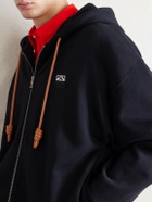 LOEWE - Anagram-Embroidered Cotton-Jersey Zip-Up Hoodie - Black