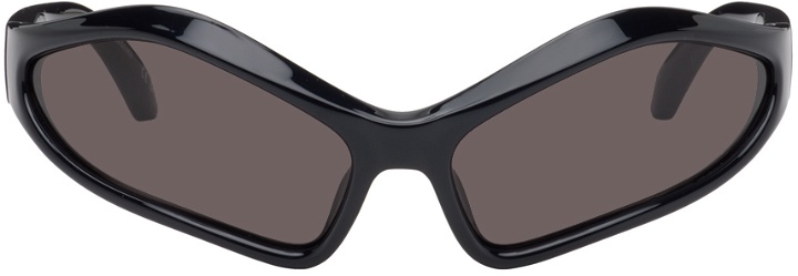 Photo: Balenciaga Black Fennec Oval Sunglasses