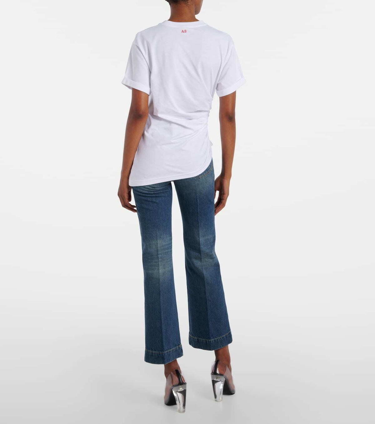 Victoria Beckham Gathered cotton jersey T-shirt