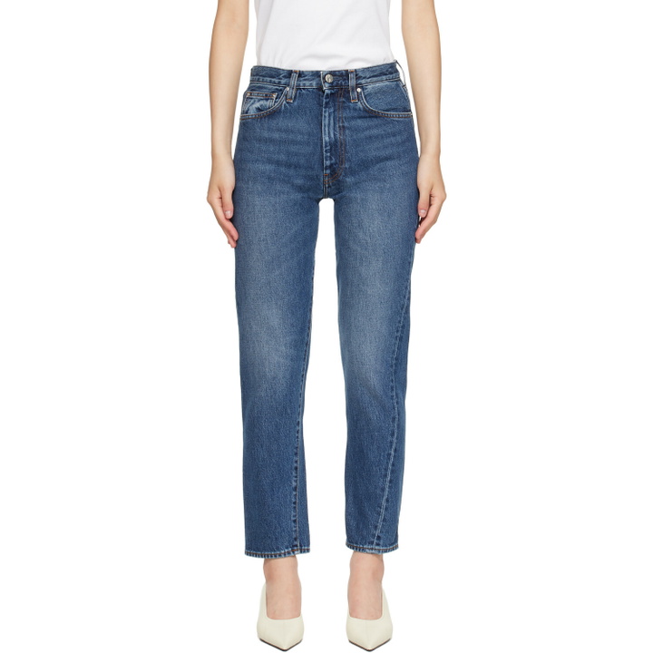 Photo: TOTEME Blue Twisted Seam Jeans