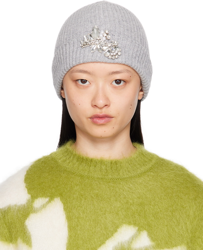 Photo: Erdem Gray Crystal-Cut Beanie