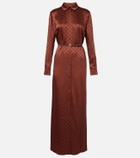 Gucci GG satin shirt dress