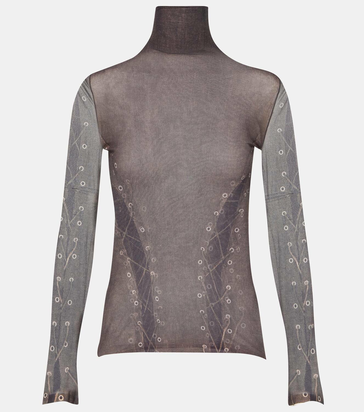Acne Studios Trompe l'œil printed turtleneck top Acne Studios