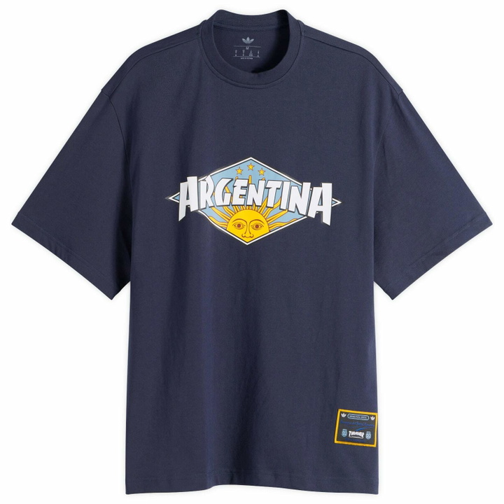 Photo: Adidas Men's x Thrasher AFA Argentina T-Shirt in Night Navy