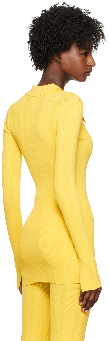 REMAIN Birger Christensen Yellow Refined Cardigan