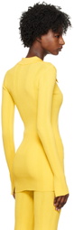 REMAIN Birger Christensen Yellow Refined Cardigan