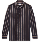 Dunhill - Striped Jacquard Shirt - Men - Midnight blue