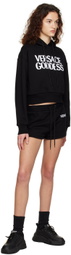 Versace Underwear Black Embroidered Shorts