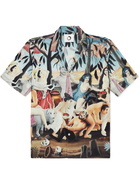 Endless Joy - Bacchanal Camp-Collar Printed Woven Shirt - White