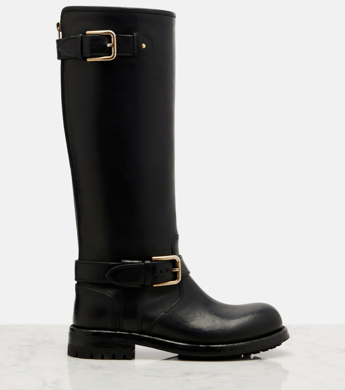 Dolce&Gabbana Leather biker boots