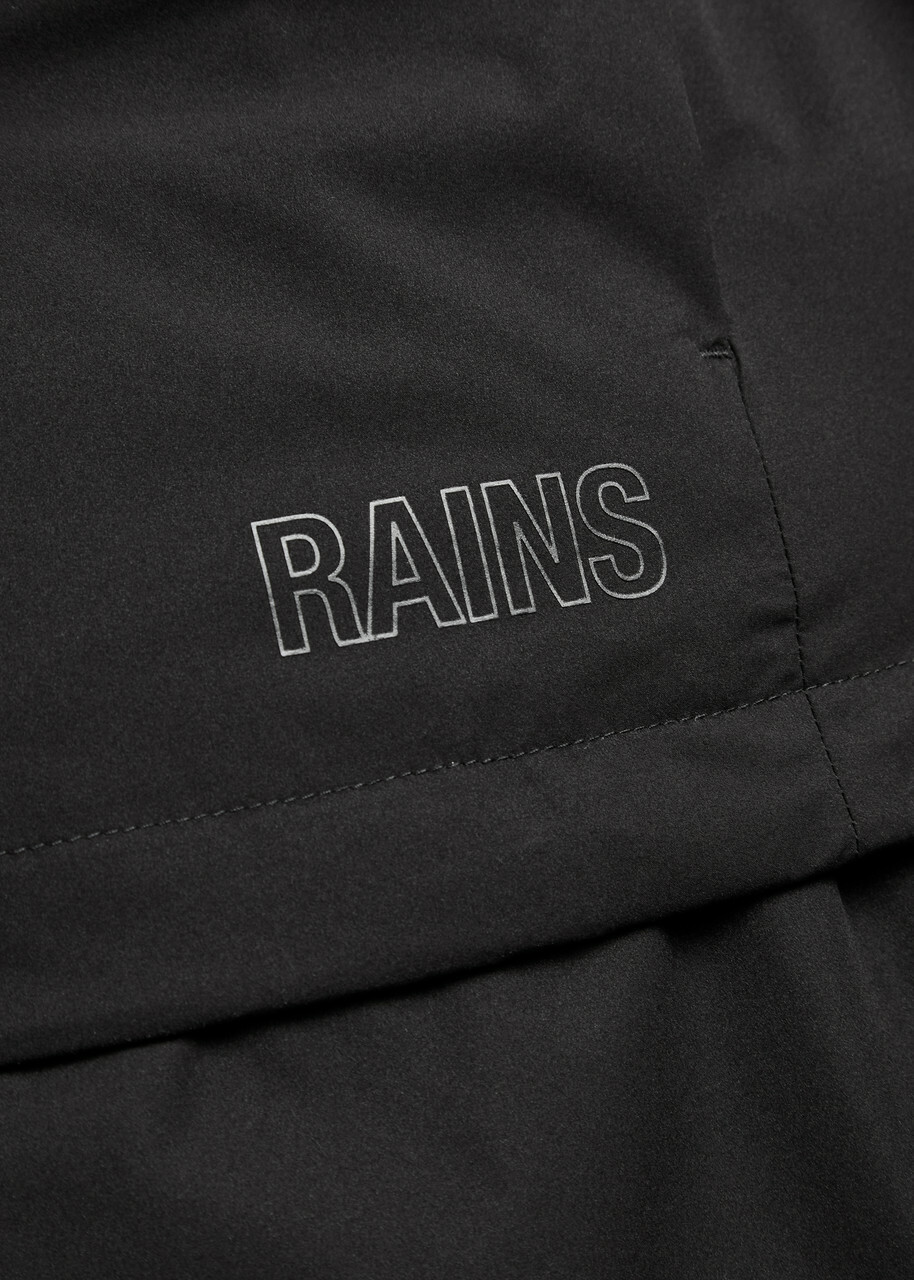 Rains Mito Water-repellant Hooded Shell Jacket Black