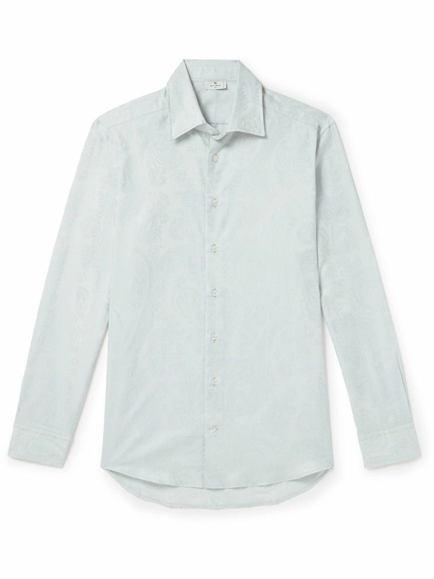 Photo: Etro - Paisley-Jacquard Cotton Shirt - Blue