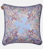 Etro Floral cotton jacquard cushion