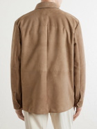 Canali - Paneled Suede Overshirt - Neutrals