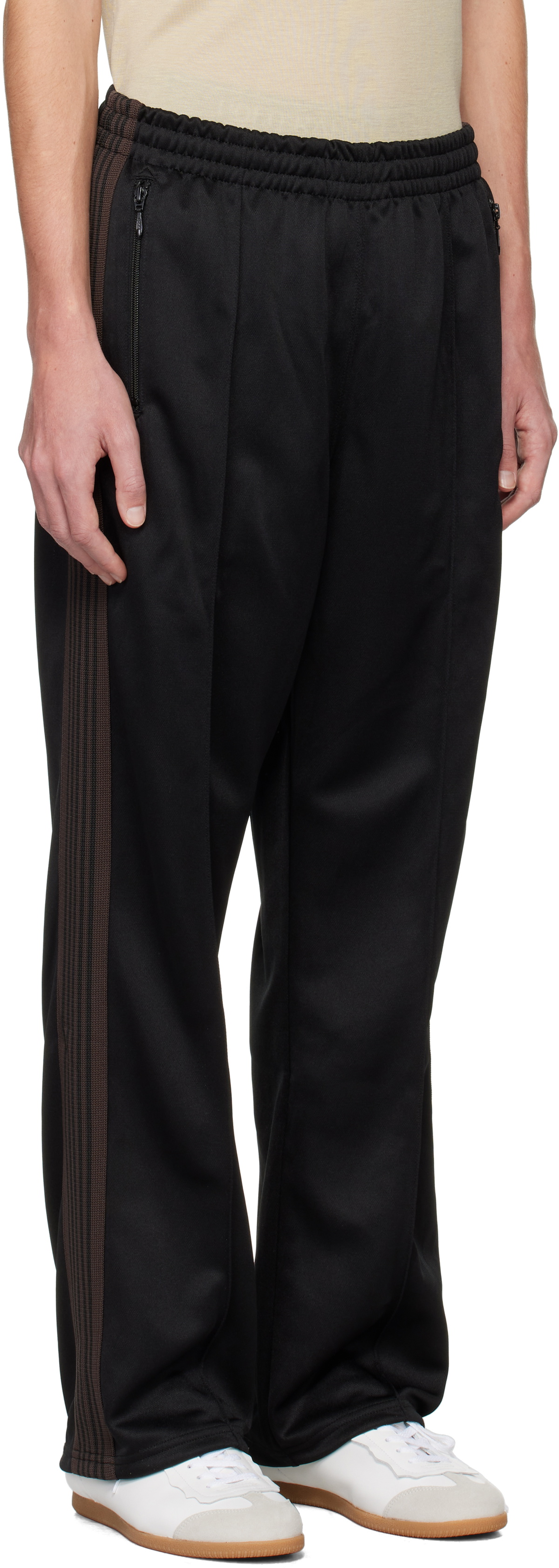 Needles<別注>Track Pant Poly Smooth （BLACK needles-poly-smooth-track-