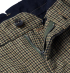 Engineered Garments - Cropped Puppytooth Pleated Woven Trousers - Brown