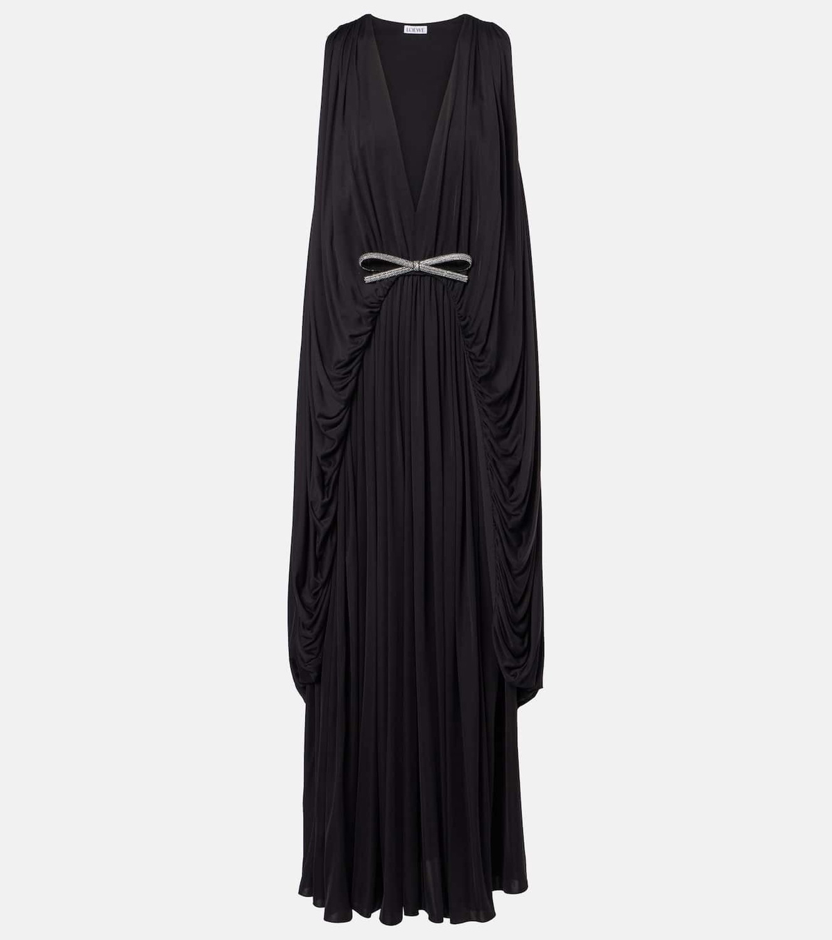 Loewe Embellished draped silk gown