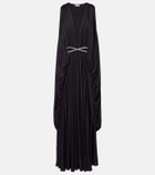 Loewe Embellished draped silk gown