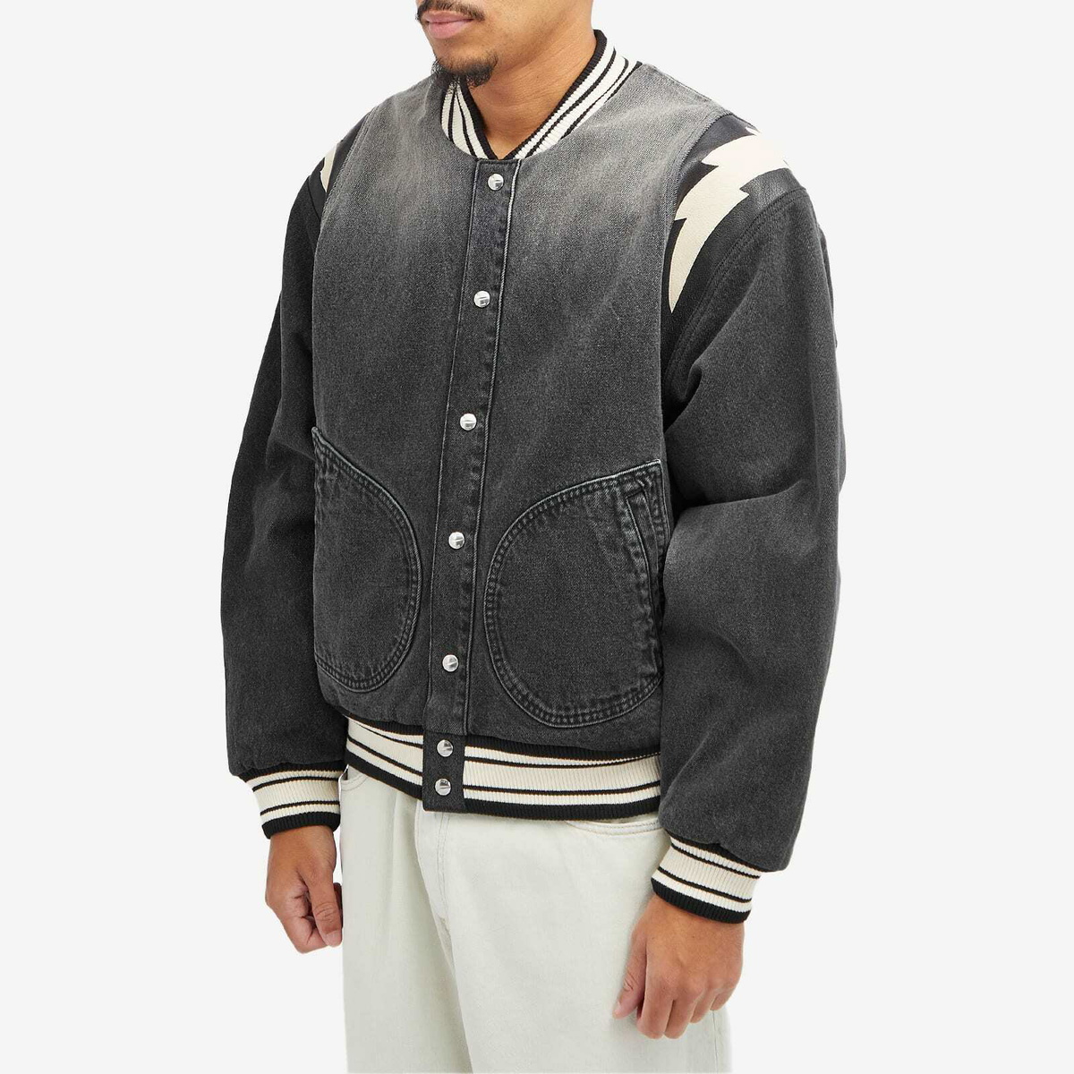 Rhude Men's Lighting Bomber Jacket in Black