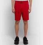 Maison Margiela - Garment-Dyed Loopback Cotton-Jersey Drawstring Shorts - Red