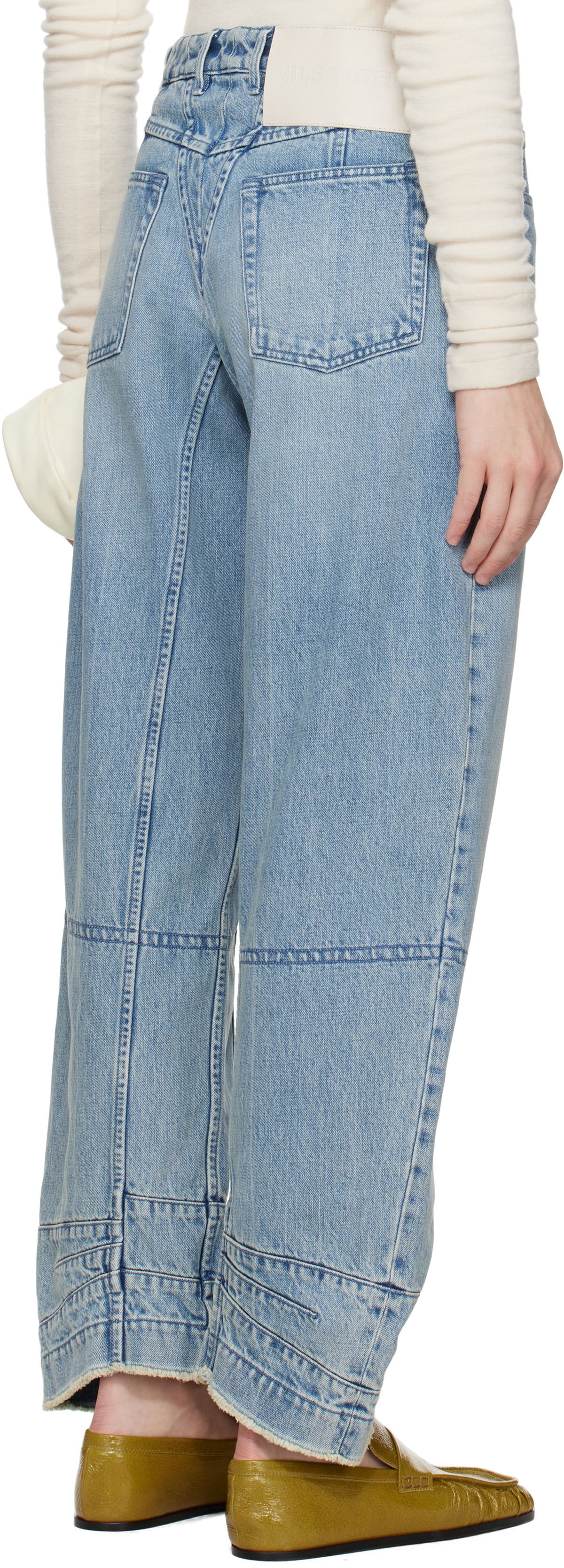 Jil Sander Blue Darted Jeans
